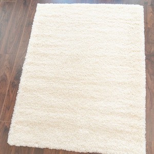 Super Soft Cream Shaggy Living Area Rug by The Rug House