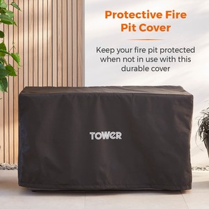 Magna Rectangular Gas Fire Pit Low - Grey by Tower