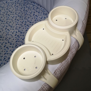 Lay-Z-Spa Hot Tub Drinks and Food Holder Inflatable Spa Accessory - Cream by Samuel Alexander
