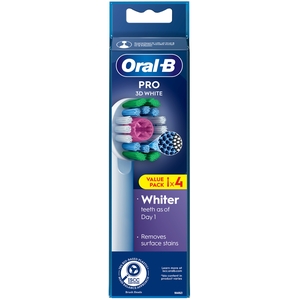 Oral-B Pro 3D White Toothbrush Heads, 4 Counts - White by Oral-B