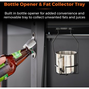 Stealth Plus Three Burner BBQ with Side Burner - Grey by Tower