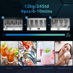 HOMCOM Ice Maker Machine with 3L Tank - Black by HOMCOM