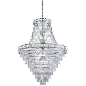 Louis Philipe 28 Light Chandelier Chrome Finish, E14 - Chrome