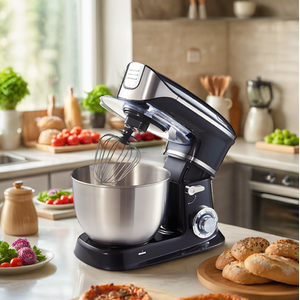 3-in-1 Multifunctional Stand Mixer with Meat Grinder - Black +Silver by komore