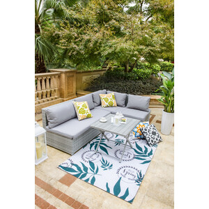 3-Piece Sorento Rattan Transformer Set - Grey by Outdoor Essentials