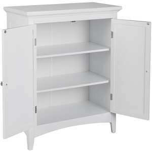 Teamson Home Wooden Bathroom Free Standing Cabinet Unit White ELG-585 - White by Teamson Home