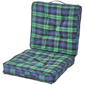 Black Watch Tartan Cotton Travel Support Booster Cushion - Black Watch by Homescapes