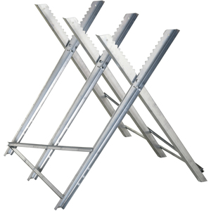 DURHAND Saw Horse Steel Support Foldable Design - Silver by DURHAND