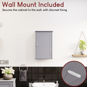 Grey Priano Wall Cabinet - Grey by Vida Designs