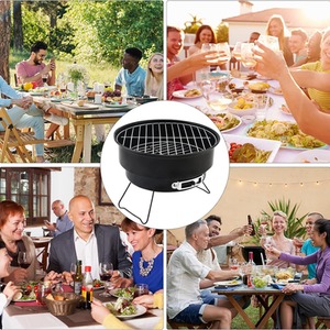 Portable BBQ Grill Small Barbecue - Black