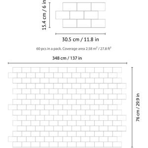 Glossy 3D Tile Stickers by WALPLUS