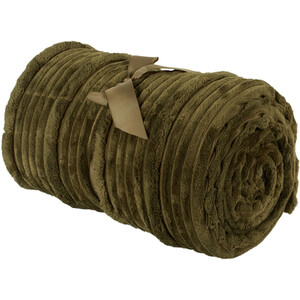 Brooklyn Ribbed Throw - Olive