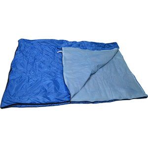 Dual Person Camping Sleeping Bag with Zip and Stuff Sack - Blue by Samuel Alexander
