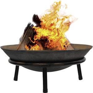 Cast Iron Fire Pit Garden Patio Heater - Black