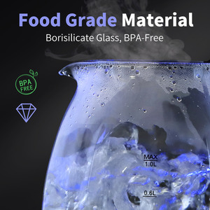 Small Glass Kettle - Black by Aigostar