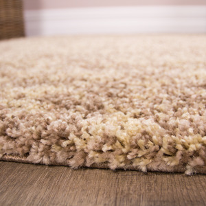 Super Soft Natural Taupe Mottled Shaggy Area Rug by The Rug House