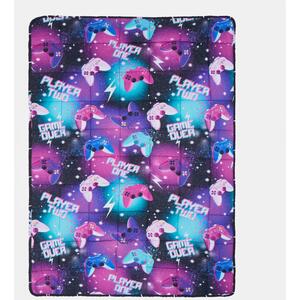 Kids Gaming Print Weighted Blanket Sensory Throw - Black by OHS
