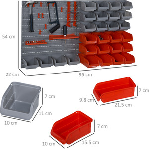 DURHAND 44 Pieces On-Wall Garage DIY Storage Unit - Grey by DURHAND