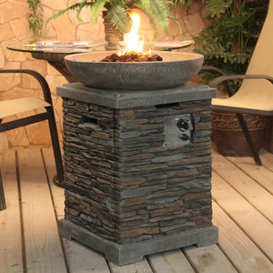 Slate Effect Gas Fire Pit by Callow