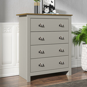 Lexington Four Drawer Chest - Grey