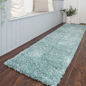 Super Soft Duck Egg Blue Shaggy Living Area Rug by The Rug House