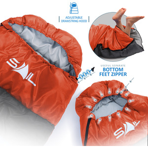 One' 400gsm Sleeping Bag - Orange by SAIL