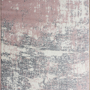 Blush Pink Grey Distressed Abstract Living Room Rug - Blush Pink / 240 x 60cm by The Rug House