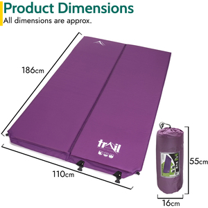 Double Self Inflate Camping Mat 2.5cm by Trail