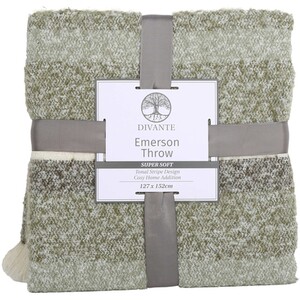 Emerson Stripe Throw - Green by Divante