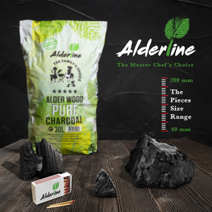 Alderline Alder Wood Pure BBQ Charcoal 30L by Alderline