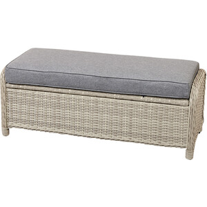 Cambridge Rattan Garden Bench - Natural by Malay Deluxe