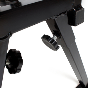 Sawhorse - steel log saw, with locking bracket, height-adjustable feet - Black by tectake