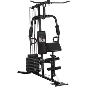 HOMCOM Multi Gym with Weights - Black by HOMCOM