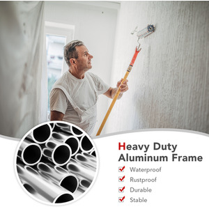 Foldable Step Bench Work Platform - Silver by Costway