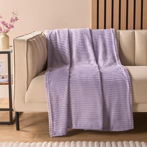 Ribbed Faux Fur Throw by OHS