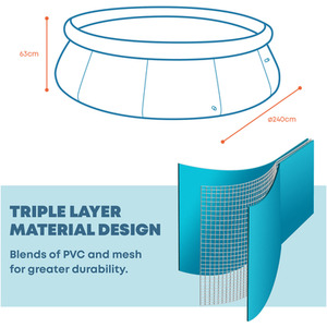 AquaRing Inflatable Pool - Blue / 240cm by SPLASH!