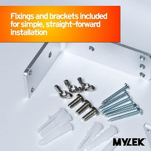 Mylek Electric Wall Mounted Patio Heater 3000W - Silver by Mylek