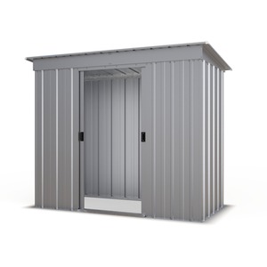 Yardmaster 'Store All' Pent Metal Shed - Silver / 198cm by Yardmaster