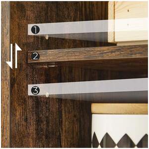 VASAGLE Bathroom Floor Storage Cabinet with 3 Drawers - Bronze by VASAGLE