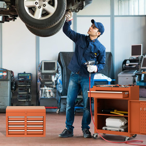 Rolling Tool Chest Combo - Orange by Costway