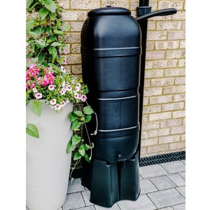 100L Garden Water Butt Set - Black by Charles Bentley