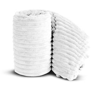 Snug Soft Chunky Ribbed Cord Plush Throw Blanket by Velosso