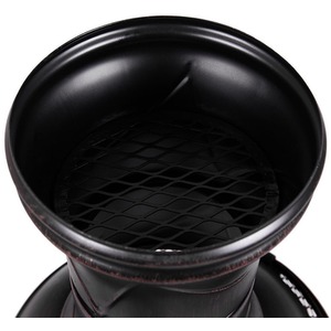 Steel Fire Pit Chiminea Patio Heater - Black