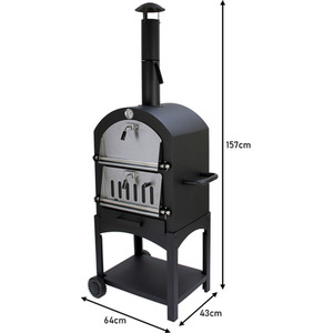 Outdoor Pizza Oven and Cover by KuKoo - Black by KuKoo