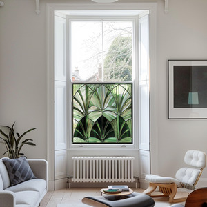 Aldeno Art Deco Stained Glass Privacy Window Film by Creative Printing Solutions