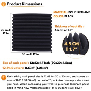 Self-Adhesive Acoustic Wall Panels - Peel and Stick Soundproofing Panels by NOVECRAFTO