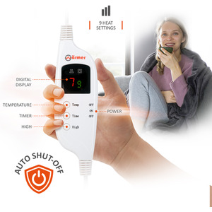 Electric Heated Throw - Grey / Double / 160cm by WARMER