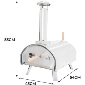Fresh Grills Premium Outdoor Pizza Oven - Silver by Fresh Grills