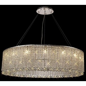 Empire 110cm Ceiling Pendant Chandelier, 1G9, Polished Chrome, Crystal - Polished Chrome