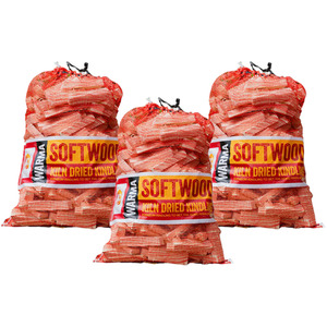 Netted Natural Kindling Wood Sticks - Natural / 3 by Warma